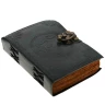 Leather Journal with Embossed OM Spiritual Symbol and Parchment Paper